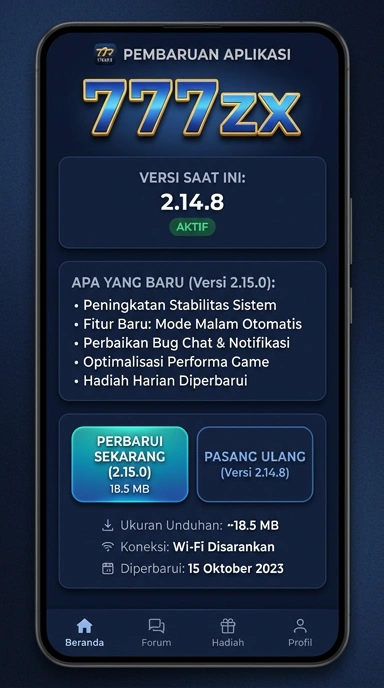 Riwayat Versi 777zx: Pembaruan Terkini dan Fitur