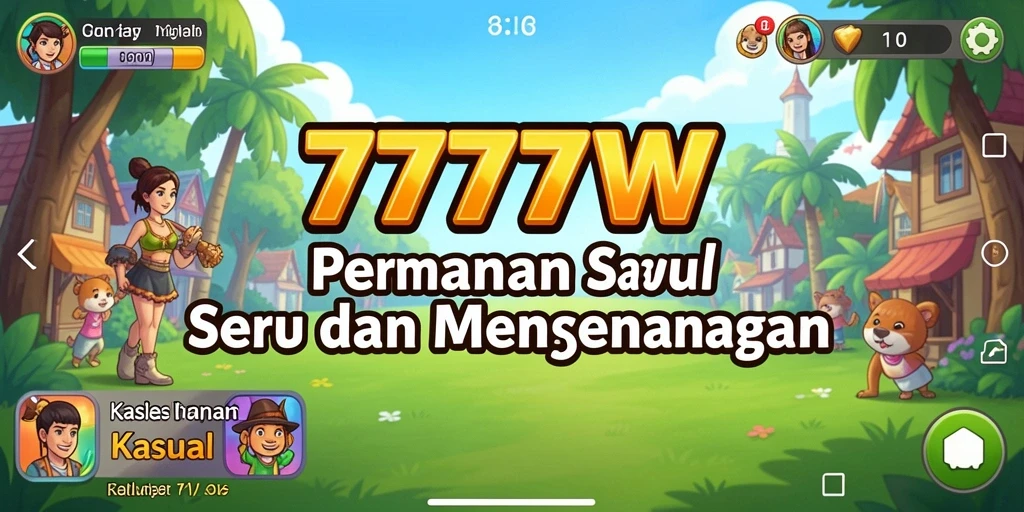 Tampilan antarmuka <strong>7777W</strong> yang bersahabat dan penuh warna.