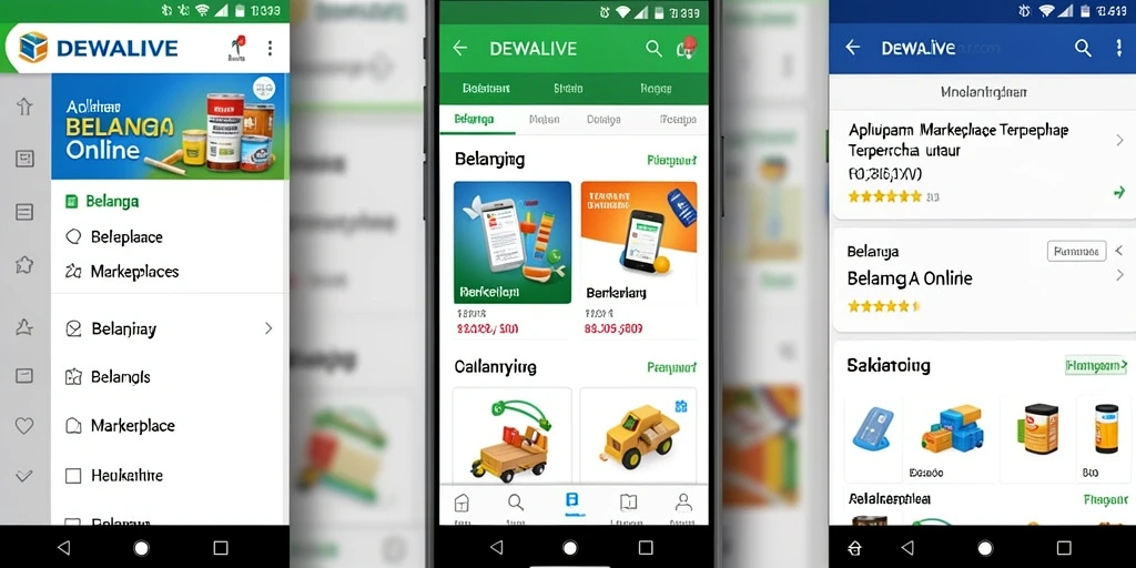 Antarmuka aplikasi DEWALIVE yang user-friendly untuk berbelanja online.