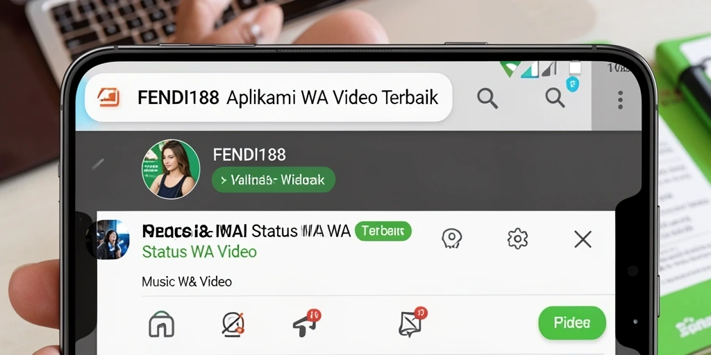 Antarmuka intuitif FENDI188 dengan berbagai opsi video status WA.
