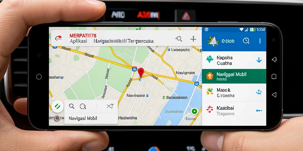 Tampilan antarmuka MERPATI178 yang jelas untuk navigasi mobil.