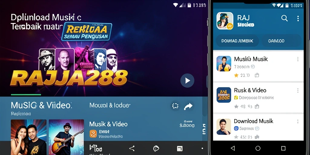 Tampilan antarmuka RAJA288 yang sederhana dan fungsional untuk Download Musik.
