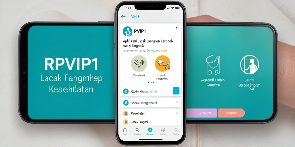 Antarmuka aplikasi RPVIP1 yang menampilkan fitur lacak langkah.